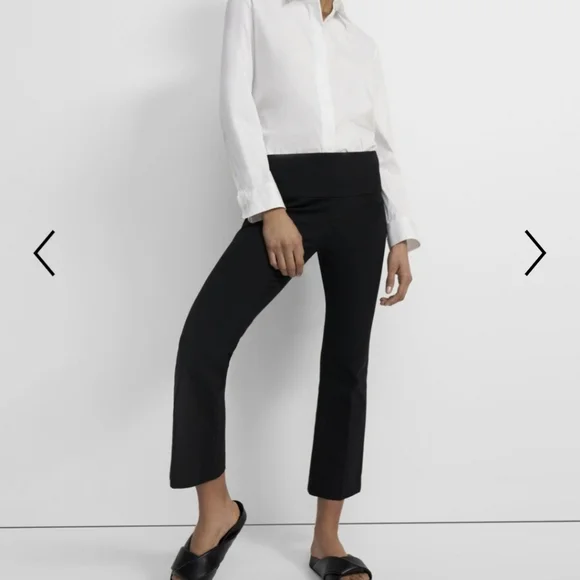 THEORY Yoke Pants Black New Sz.8 - Picture 2 of 9